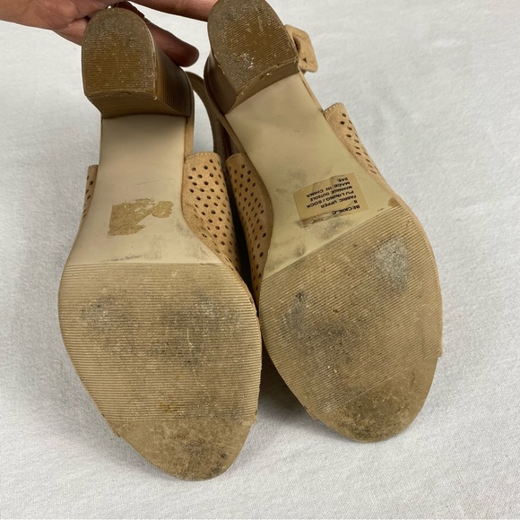 Madden Girl Womens Beckie-C Stacked Heel Peep Toe Dress Sandal Boot Camel Size 8 - Picture 8 of 15